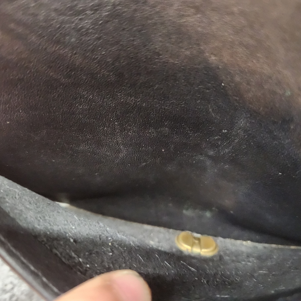 Vintage COACH Stewardess 9525 Brass Black Leather Crossbody Bag Costa Rica - Picture 14 of 16